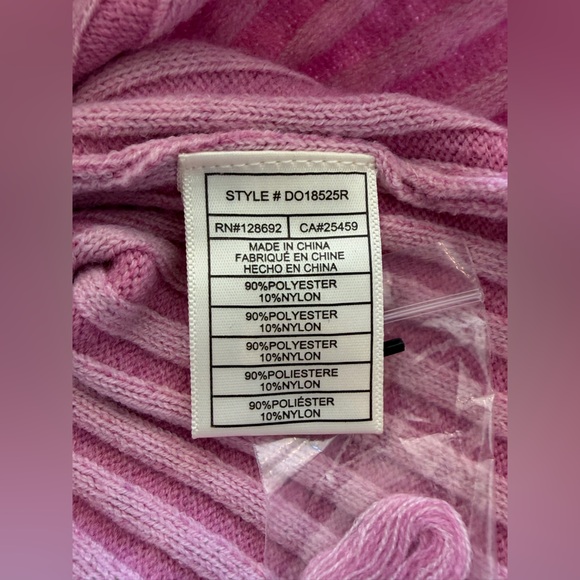 Steve Madden Ribbed Pink Midi Sleeveless Sweater Dress Large - Picture 13 of 13